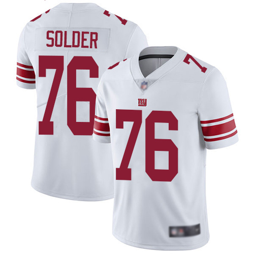 Men New York Giants 76 Nate Solder White Vapor Untouchable Limited Player Football NFL Jersey